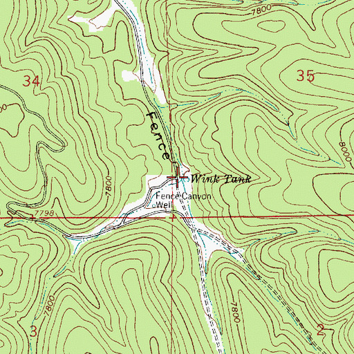 Topographic Map of Wink Tank, NM