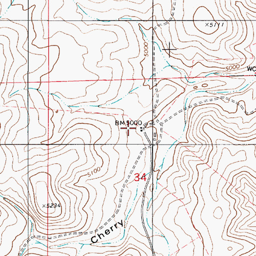 Topographic Map of Winkler South Windmill, NM