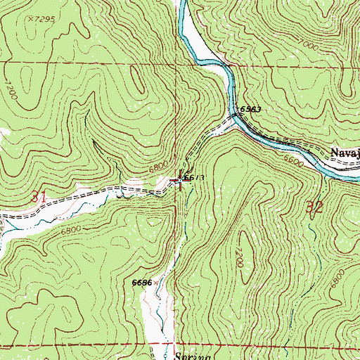 Topographic Map of Wirt Canyon, NM