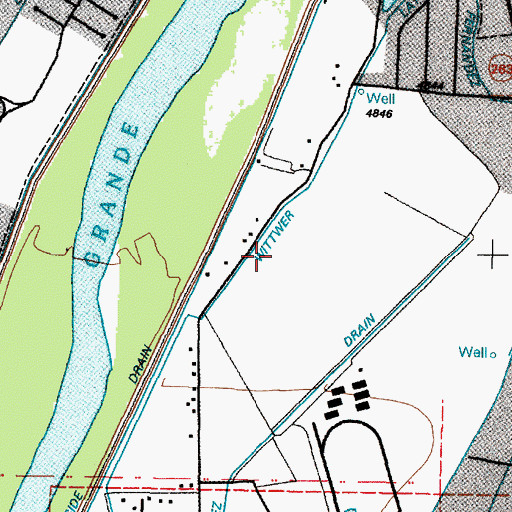 Topographic Map of Wittwer Lateral, NM