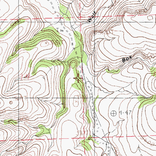 Topographic Map of Box Canyon, NM