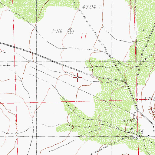 Topographic Map of Wood Canyon, NM