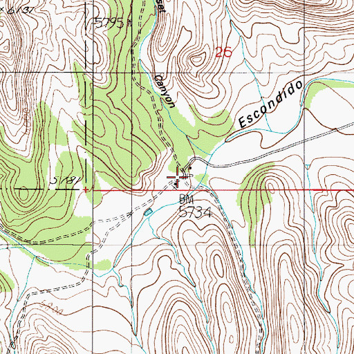 Topographic Map of Wood Ranch, NM