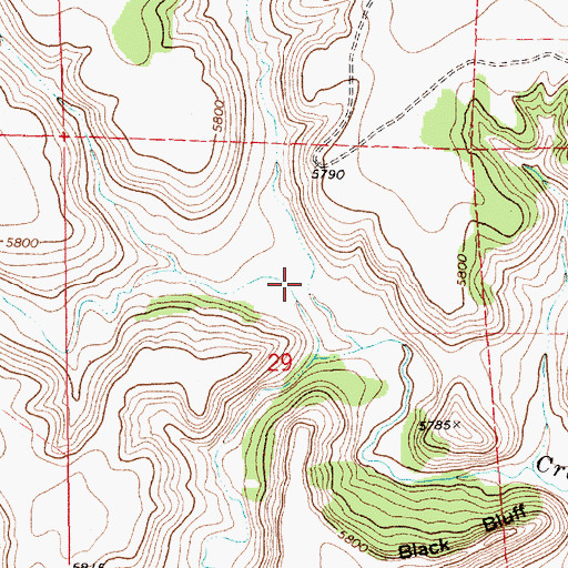 Topographic Map of Wooten Canyon, NM