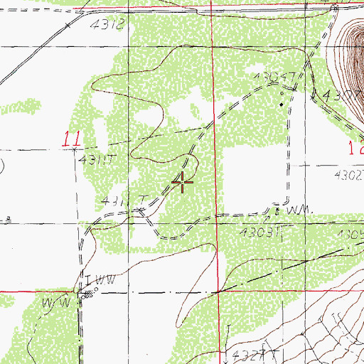 Topographic Map of Worthington Ranch, NM