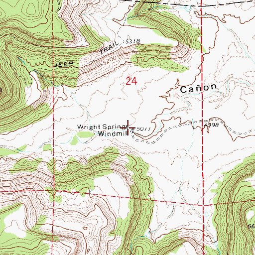 Topographic Map of Wright Springs Windmill, NM