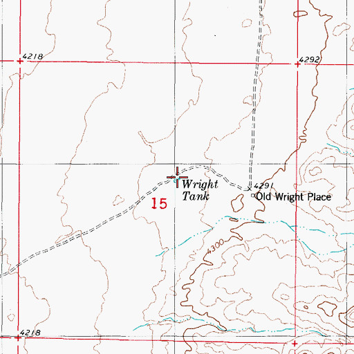 Topographic Map of Wright Tank, NM