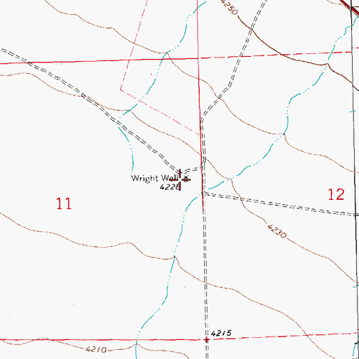 Topographic Map of Wright Well, NM