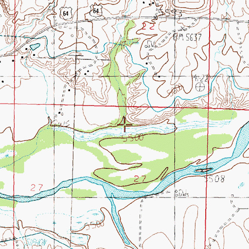 Topographic Map of Wrights Canyon, NM