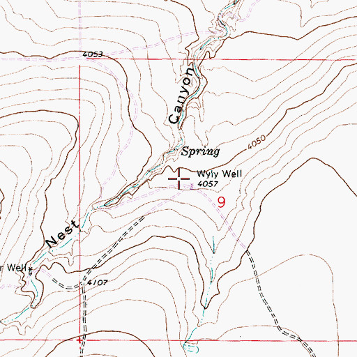 Topographic Map of Wyly Well, NM