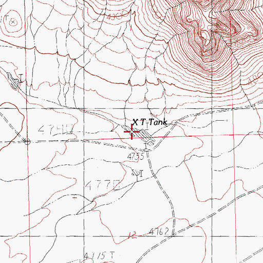 Topographic Map of X T Tank, NM