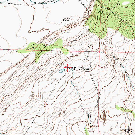 Topographic Map of Y Tank, NM
