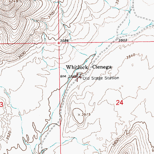 Topographic Map of Old Stage Station, AZ