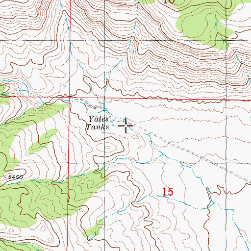 Topographic Map of Yates Tank, NM