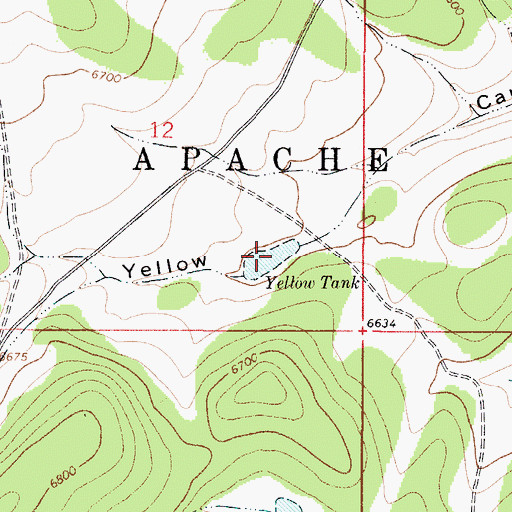 Topographic Map of Yellow Tank, NM