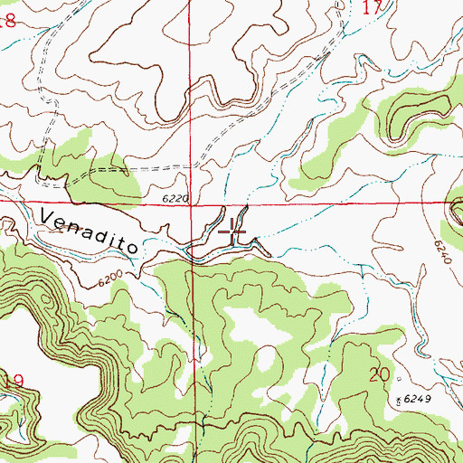 Topographic Map of Yellowrock Canyon, NM