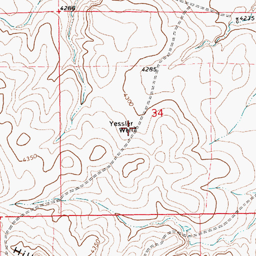Topographic Map of Yessler Well, NM