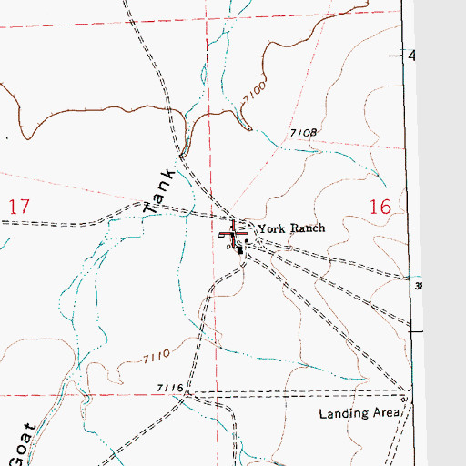 Topographic Map of York Ranch, NM