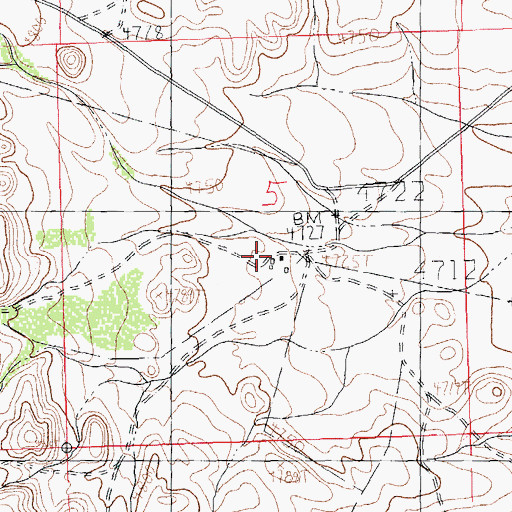 Topographic Map of Youngs Ranch, NM