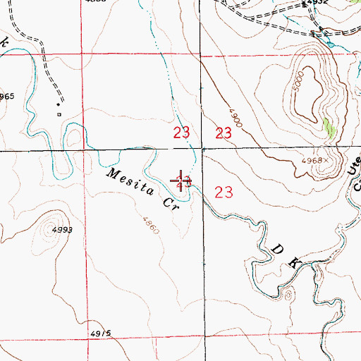 Topographic Map of Zarcillo Creek, NM