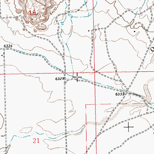 Topographic Map of Zuni Canal, NM