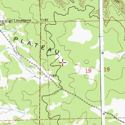 Topographic Map of Zui Plateau, NM