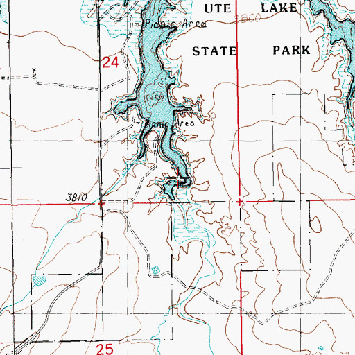 Topographic Map of Mine Canyon, NM