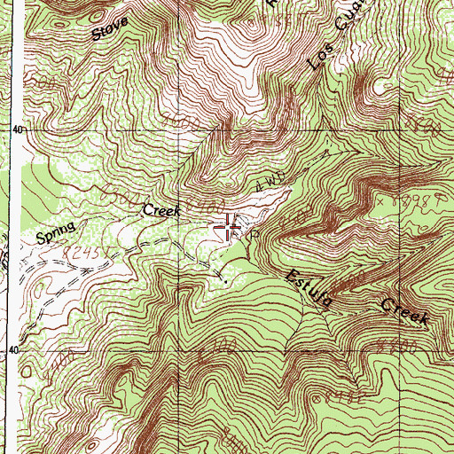 Topographic Map of Estufa Creek, NM