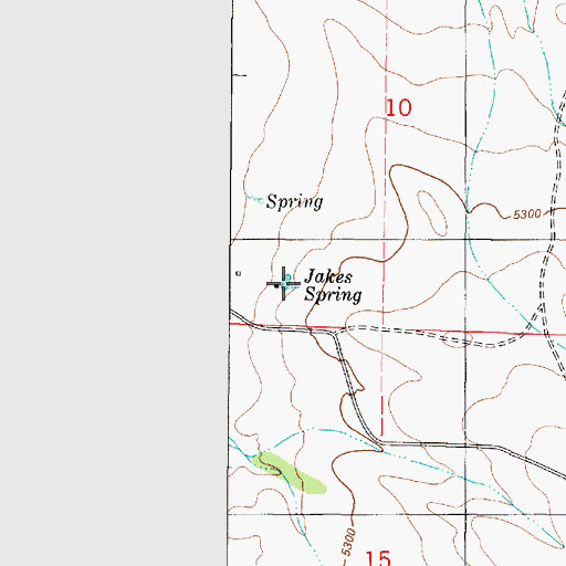 Topographic Map of Jakes Spring, NM