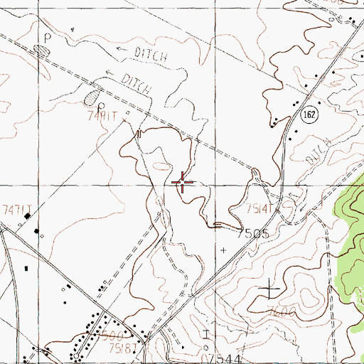 Topographic Map of La Caada Ditch, NM