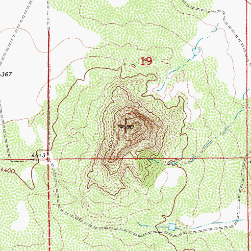 Topographic Map of Pyramid Mountain, NM