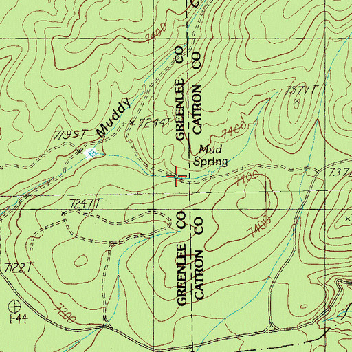Topographic Map of Mud Spring, NM