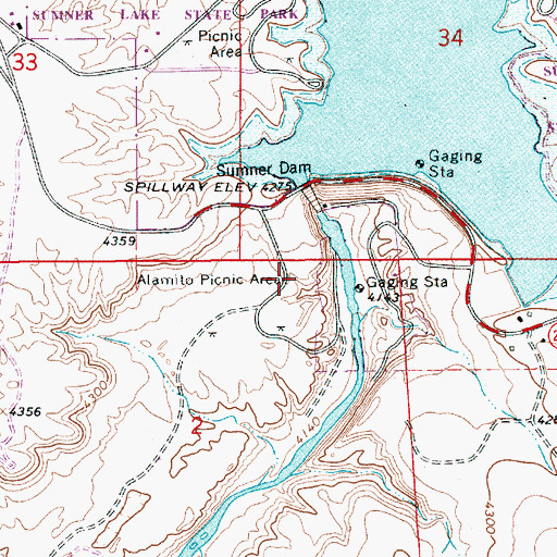 Topographic Map of Alamito Picnic Area, NM
