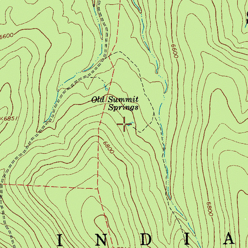 Topographic Map of Old Summit Springs, AZ