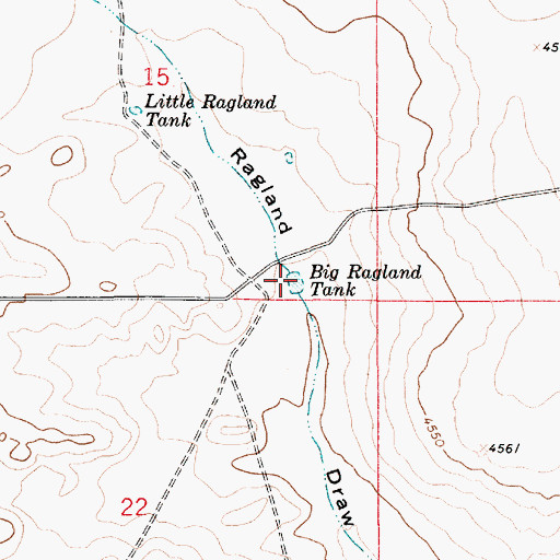 Topographic Map of Big Ragland Tank, NM