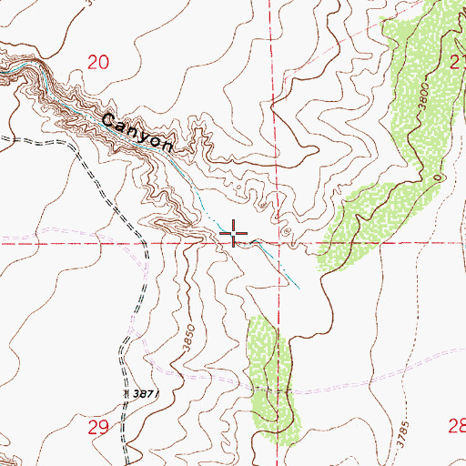 Topographic Map of Blanco Canyon, NM