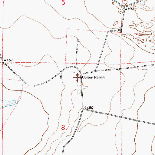 Topographic Map of Colter Ranch, NM