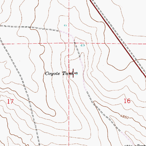 Topographic Map of Coyote Tank, NM