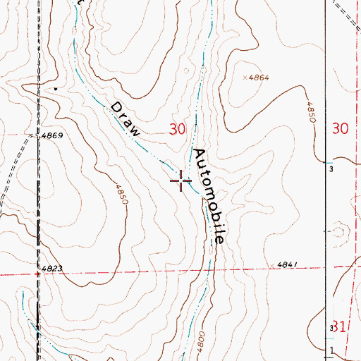 Topographic Map of Dipping Vat Draw, NM