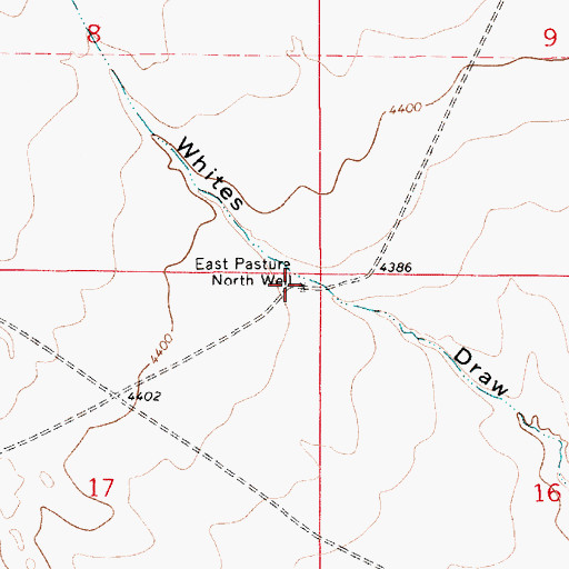 Topographic Map of East Pasture North Well, NM