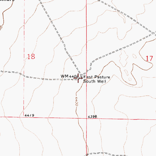 Topographic Map of East Pasture South Well, NM