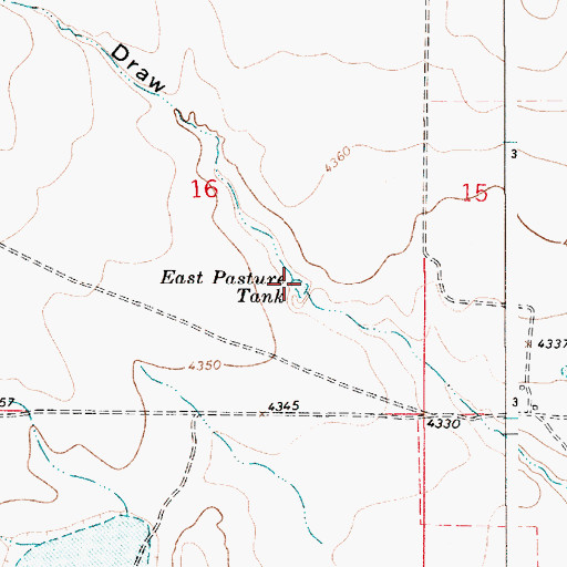 Topographic Map of East Pasture Tank, NM