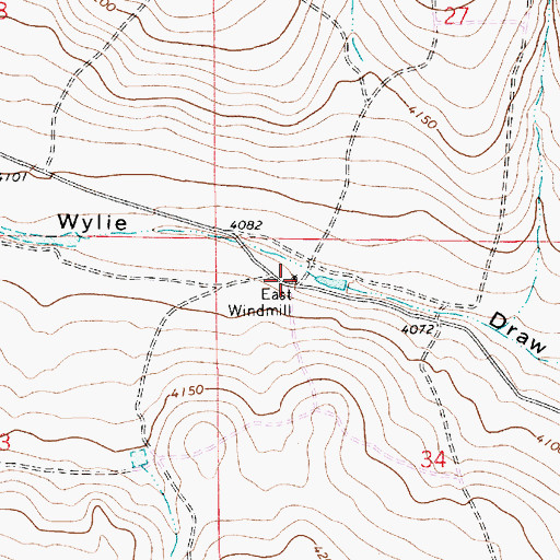Topographic Map of East Windmill, NM