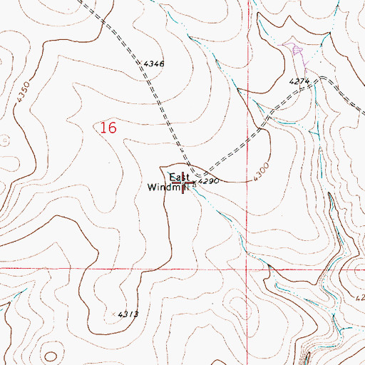 Topographic Map of East Windmill, NM
