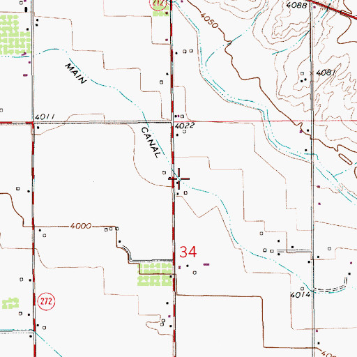 Topographic Map of Fort Sumner Main Canal, NM