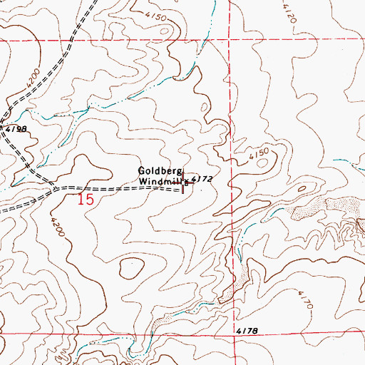 Topographic Map of Goldberg Windmill, NM