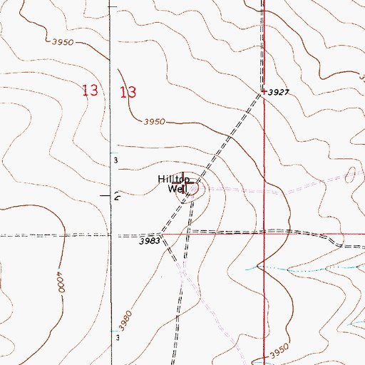 Topographic Map of Hilltop Well, NM