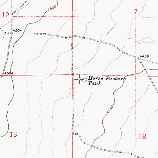 Topographic Map of Horse Pasture Tank, NM