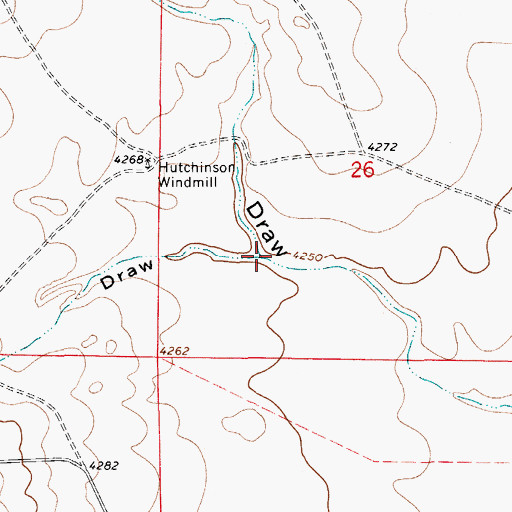 Topographic Map of Indian Draw, NM