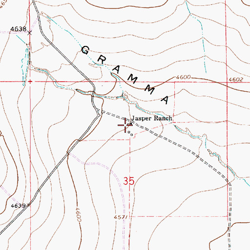 Topographic Map of Jasper Ranch, NM